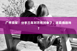 广州侦探：分手三年对方有对象了，还能挽回吗？