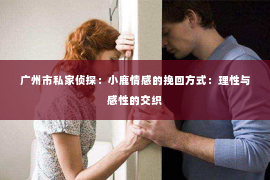 广州市私家侦探：小鹿情感的挽回方式：理性与感性的交织