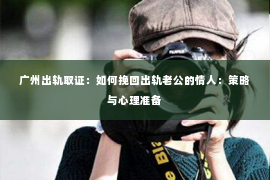 广州出轨取证：如何挽回出轨老公的情人：策略与心理准备