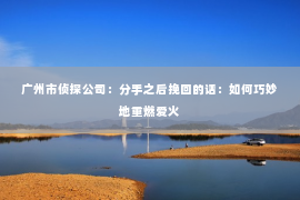 广州市侦探公司:分手之后挽回的话:如何巧妙地重燃爱火 广州市侦探公司:分手之后挽回的话:如何巧妙地重燃爱火