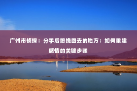 广州市侦探：分手后想挽回去的地方：如何重建感情的关键步骤