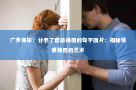 广州缘探：分手了套路挽回的句子图片：揭秘情感挽回的艺术
