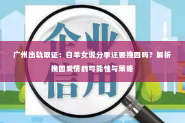 广州出轨取证：白羊女说分手还要挽回吗？解析挽回爱情的可能性与策略