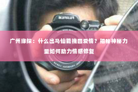 广州缘探：什么出马仙能挽回爱情？揭秘神秘力量如何助力情感修复