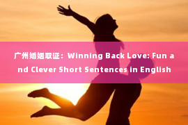 广州婚姻取证：Winning Back Love: Fun and Clever Short Sentences in English