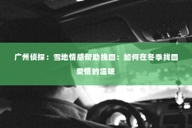广州侦探：雪地情感帮助挽回：如何在冬季找回爱情的温暖