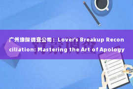 广州缘探调查公司：Lover's Breakup Reconciliation: Mastering the Art of Apology in English