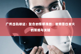 广州出轨取证：复合的情感挽回：重燃昔日爱火的策略与关键