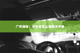 广州缘探：分手后怎么挽回天平男