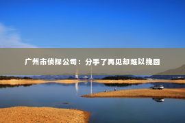 广州市侦探公司：分手了再见却难以挽回