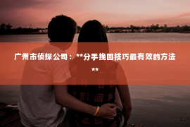 广州市侦探公司：**分手挽回技巧最有效的方法**