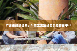 广州市婚姻调查：**感叹无法挽回的爱情句子**