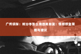 广州侦探：刚分手怎么挽回男朋友：情感修复策略与建议