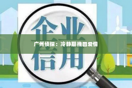 广州侦探：冷静期挽回爱情