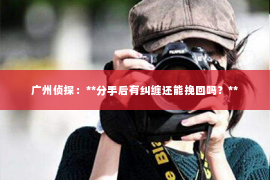 广州侦探：**分手后有纠缠还能挽回吗？**