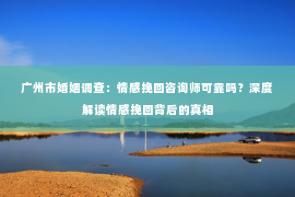 广州市婚姻调查：情感挽回咨询师可靠吗？深度解读情感挽回背后的真相