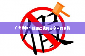 广州缘探：挽回出轨同志恋人的爱情
