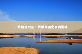 广州婚姻取证：情感挽回之爱的滋味