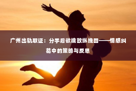 广州出轨取证：分手后欲擒故纵挽回——情感纠葛中的策略与反思