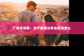 广州市侦探：双子座说分手还能挽回么