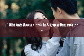 广州婚姻出轨取证：**年轻人分手后挽回的句子**