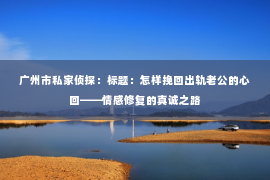 广州市私家侦探：标题：怎样挽回出轨老公的心回——情感修复的真诚之路