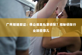 广州婚姻取证：佛山哪里私家侦探？揭秘侦探行业那些事儿