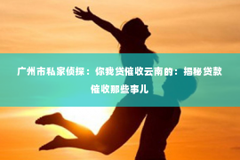 广州市私家侦探：你我贷催收云南的：揭秘贷款催收那些事儿