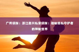 广州侦探：浙江嘉兴私家侦探：揭秘隐私守护者的神秘世界