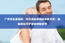 广州市私家侦探：哈尔滨私家侦探联系方式：揭秘隐私守护者的神秘世界