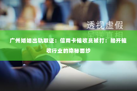 广州婚姻出轨取证：信用卡催收员被打：揭开催收行业的隐秘面纱