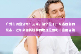 广州市调查公司：云浮，这个位于广东省西部的城市，近年来因其独特的地理位置和丰富的自然资源而备受关注。然而，对于很多人来说，云浮还有一个更为熟悉的名字——催收重镇。那么，云浮究竟是如何成为催收行业的聚集地的呢？今天，我们就来聊聊这个话题。