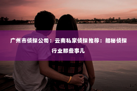 广州市侦探公司：云南私家侦探推荐：揭秘侦探行业那些事儿