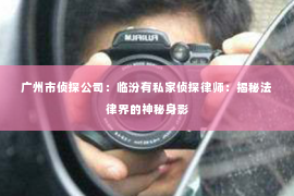 广州市侦探公司：临汾有私家侦探律师：揭秘法律界的神秘身影