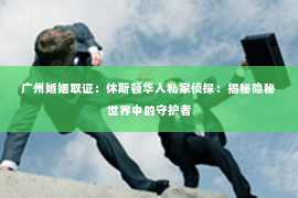 广州婚姻取证：休斯顿华人私家侦探：揭秘隐秘世界中的守护者